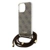 Guess GUHCP15LHC4SEW iPhone 15 Pro 6.1 brązowy/brown hardcase Crossbody Cord 4G Print